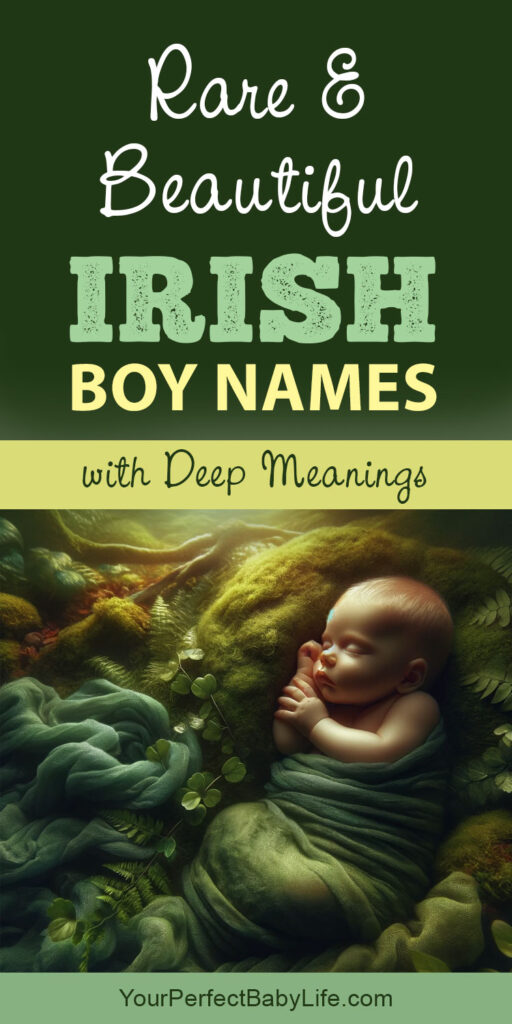 a newborn sleeping peacefully on the ground | Unique Irish Boy Names