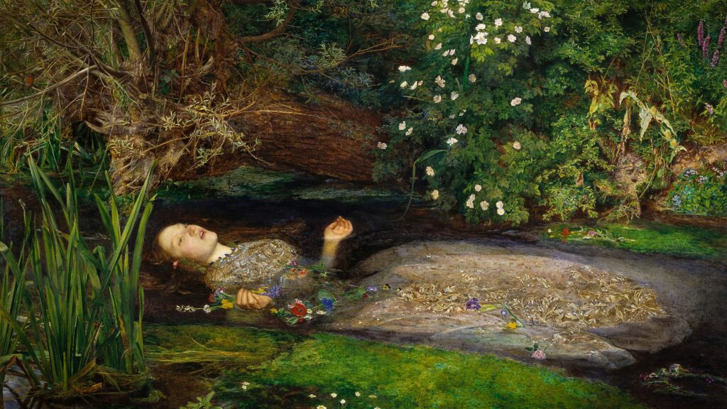 Painting by John Everett Millais, Ophelia