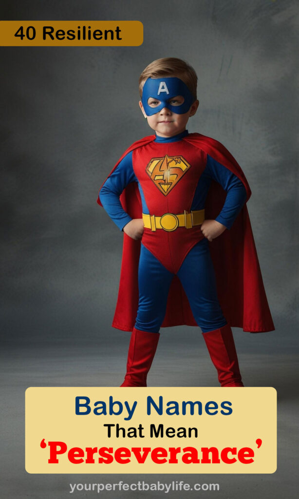 A boy dressed a superman - Uncover 40 Resilient Baby Names That Mean ‘Perseverance’